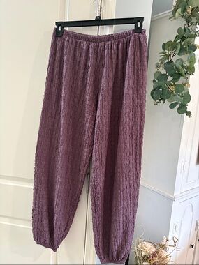 Zara Mauve Textured Lounge Pants